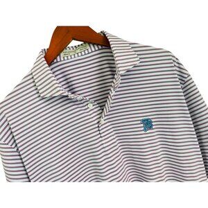 Holderness and Bourne Polo Shirt Golf Athletic Stripes Size XL